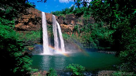 Wailua Falls Kauai Hawaii Waterfall Kauai Hawaii Wailua