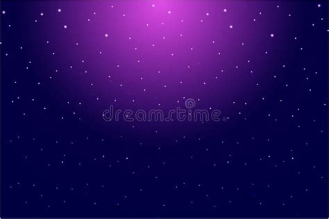 Beautiful Gradient Starry Night Background With Purple Sparkling Light