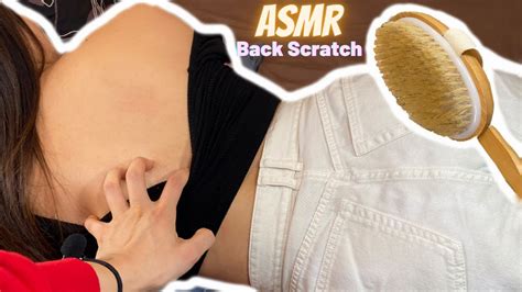Asmr Back Scratch Massage Dry Brushing Binaural Scratching With Mika No Talking Youtube