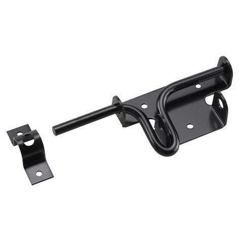 Onward Slide Action Gate Latch Steel Black Finish The Home Depot Canada