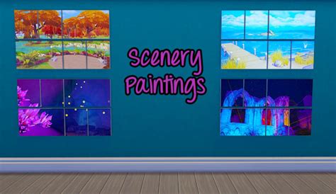 Sims 4 Custom Content Finds Coliswonderland Scenery Paintings I See