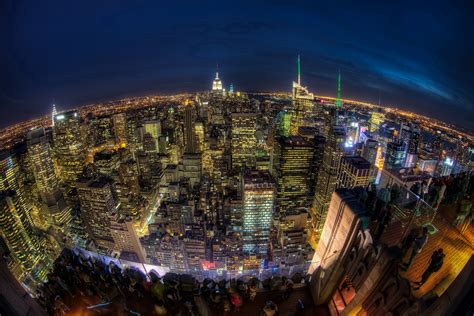 Wallpaper New York City Usa Megalopolis Hdr Horizon From 4436x2958