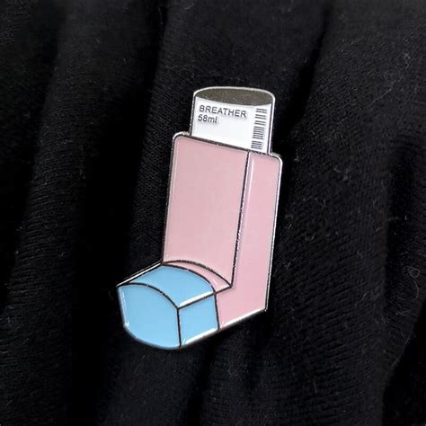 Breather Inhaler Enamel Pins Asthmatic Patients Medical Lapel Brooches
