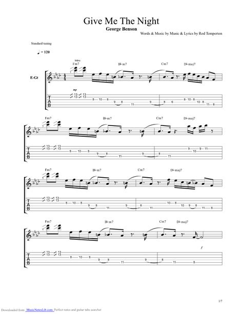 Give Me The Night Guitar Pro Tab By George Benson