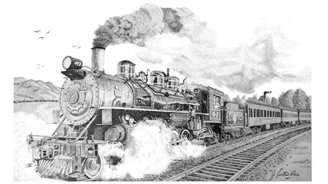 Engine 47 Later Changed To 40 Train Sketch Pictures To Draw