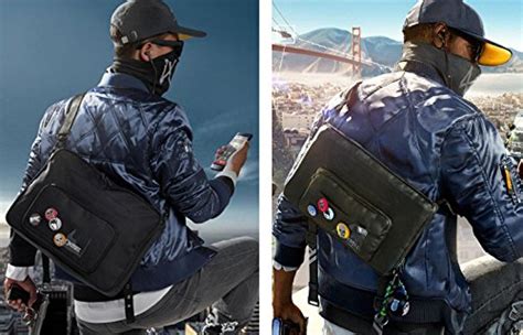 Watch Dogs 2 Mens Cross Body Bags Marcus Messenger Backpack Shoulder