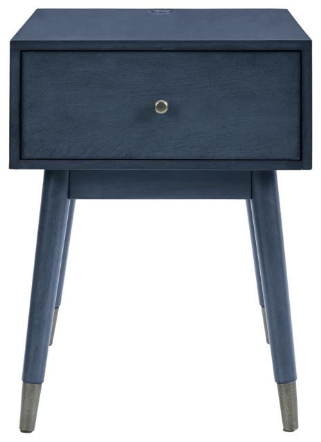 Paulrich Antique Blue Accent Table Midcentury Side Tables And End