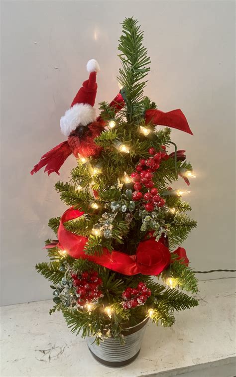 Permanent Tabletop Christmas Tree By The Flower Shoppe