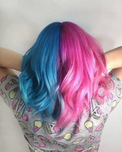 Are You Looking For Some Super Fun And Trendy Split Hair Color Ideas Here Are Some Of My