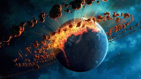 1366x768 Asteroid Explosion 1366x768 Resolution Wallpaper