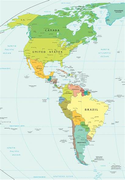 Map America Political Western Hemisphere Maps Printable
