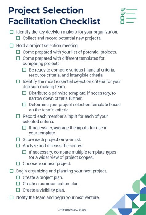 Project Selection Process And Criteria Smartsheet 2022