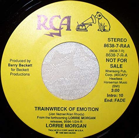 Lorrie Morgan Trainwreck Of Emotion Same Rca 45 Single