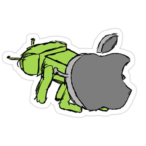Apple Vs Android Stickers By Bd0m Redbubble