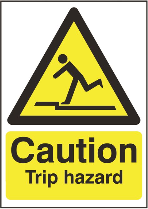 Catches fire easily.oxidisingprovides oxygen, can cause fire or. Caution Trip Hazard Sign (HZS44)