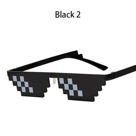 Deal With It Glasses 8 Bits Mosaic Pixel Sunglasses Men Cosplay Party Eyewear Thug Life Popular
