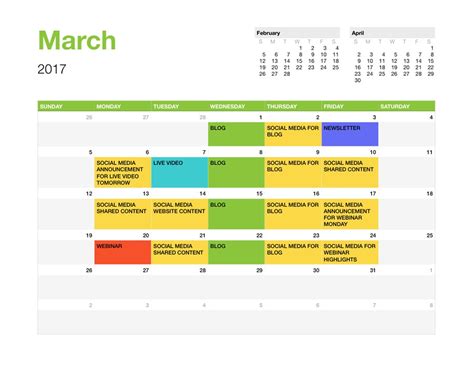 Content Calendar Examples