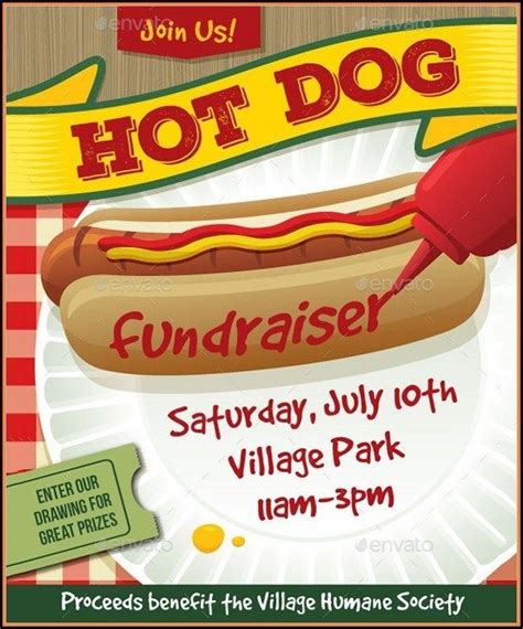 Free Hot Dog Fundraiser Flyer Templates Template 2 Resume Fundraiser