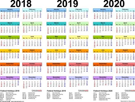 10 Years Calendar From 2020 Calendar Template Printable Calendar