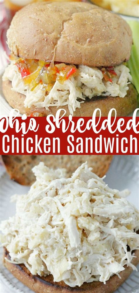 Slow Cooker Ohio Shredded Chicken Sandwiches Foodtastic Mom Chicken