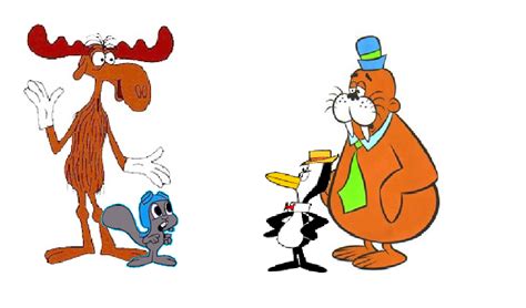 That's that 'upa style' where everything is simple, designy and flat! Rocky and Bullwinkle meet Tennessee Tuxedo and Chumley ...