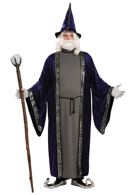 Plus Size Wizard Costume Adult Dumbledore And Merlin Costumes