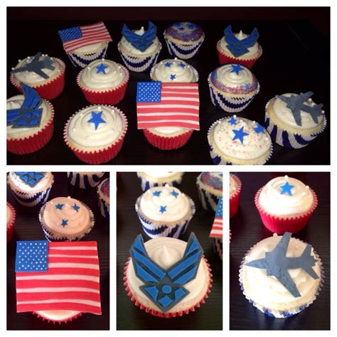 Air Force Themed Cupcakes Heathers Stuff Pinterest Themed