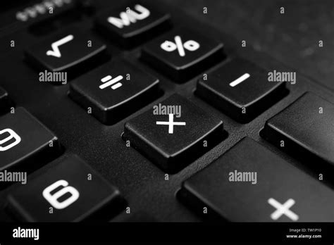 Black Calculator Closeup Stock Photo Alamy