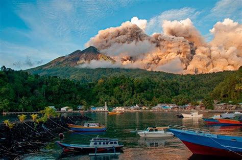 Karangetang Volcano In Indonesia Karangetang Is A Volcano Located On