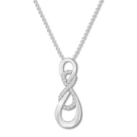 Previously Owned Diamond Infinity Necklace 110 Carat Tw Sterling
