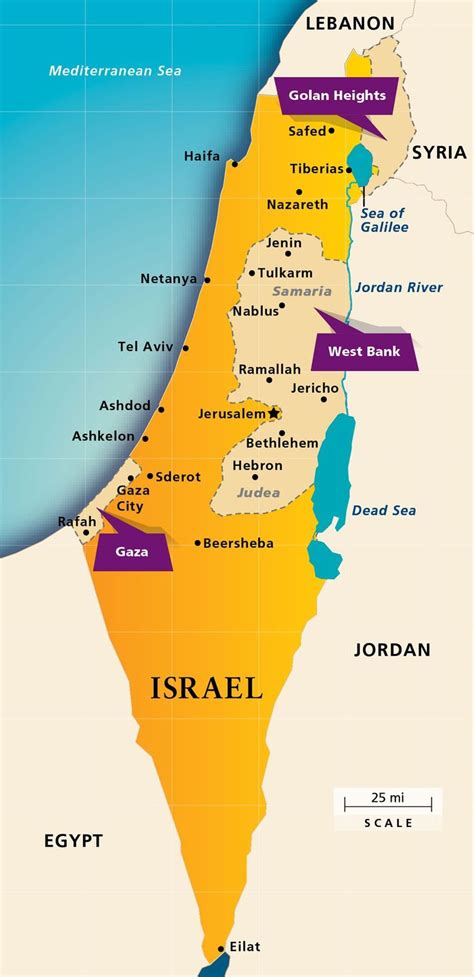 Israel Mapa Israel Palestine Conflict Palestine Map Ashdod Golan