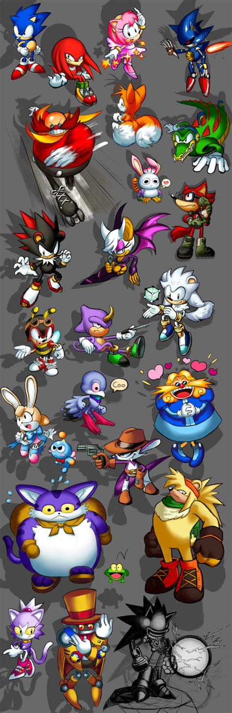 Classic Sonic Characters By Karpkang Classic Sonic Sonic And Friends