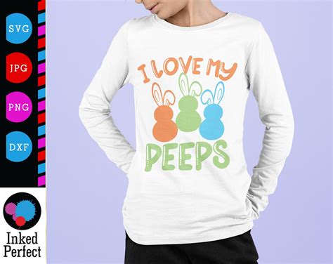 I Love My Peeps Chilling Svg Quote Bunny Rabbit Easter Etsy