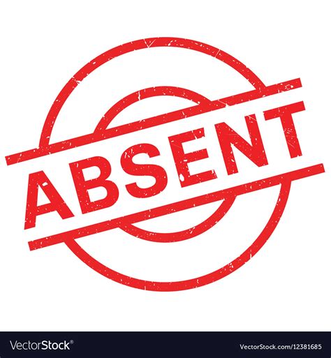 Absent Rubber Stamp Royalty Free Vector Image Vectorstock