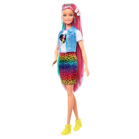 Barbie® Poupée Barbie Chevelure Arc En Ciel Léopard