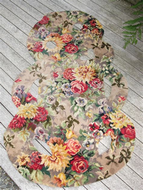 Upcyled Axminster Carpet Makes A Cool Retro Floral Welcome Tiki Mat