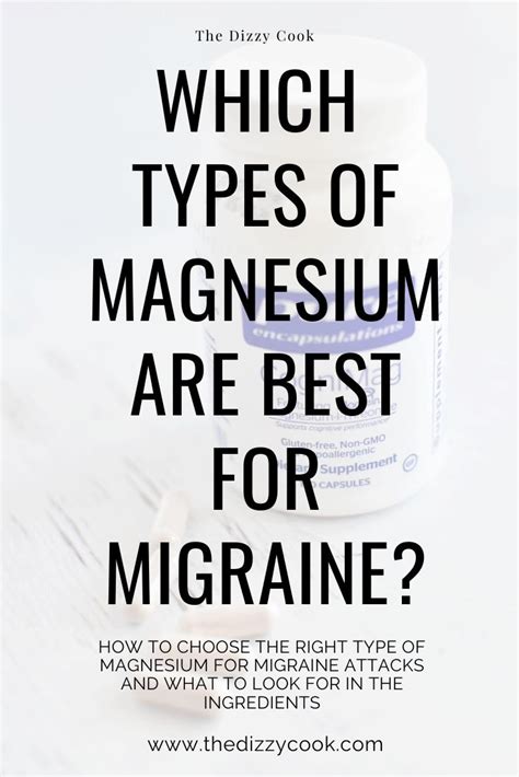 The Best Magnesium Supplements For Migraine Magnesium And Migraines Migraines Remedies Migraine