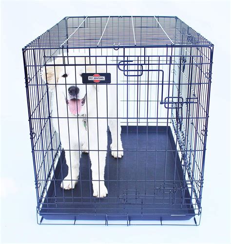 Pet Sentinel Metal Foldable Pet Crate Large Large Dog Crate Dog