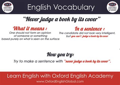 Learn English With Oxford English Academy Never Judge A Book By Its
