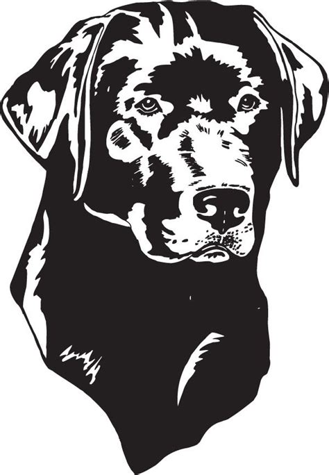 Black Labrador Dog Head Clip Art For Pet Engraved Products Clip