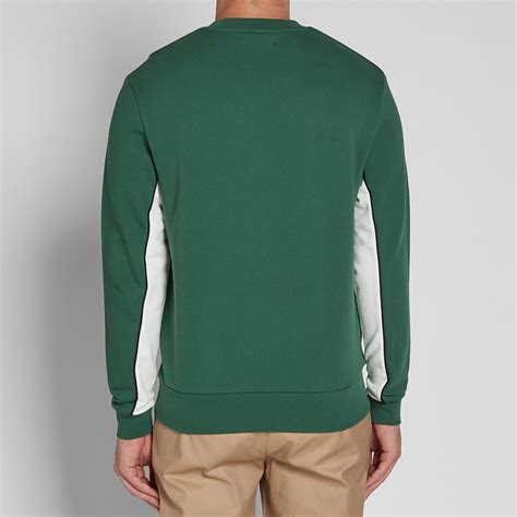 Fred Perry Panel Piped Sweat Tartan Green End Us