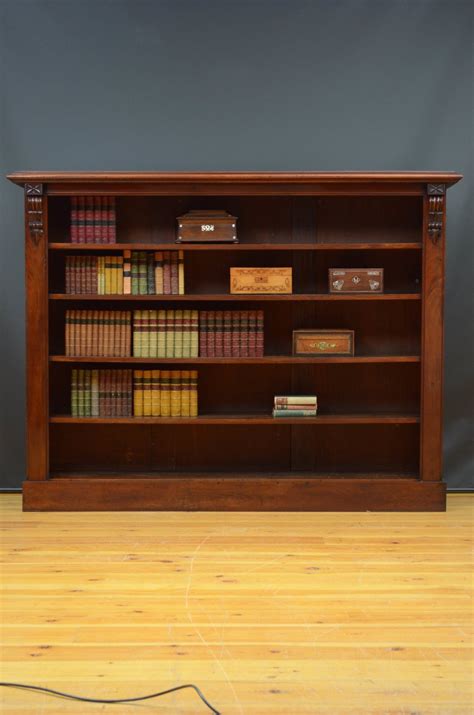 Large Victorian Open Bookcase In Mahogany Antiques Atlas