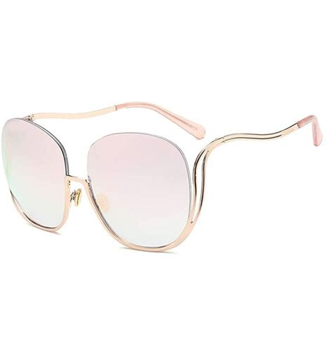 Oval Rimless Sunglasses Women Fashion Retro Sun Glasses Female Metal