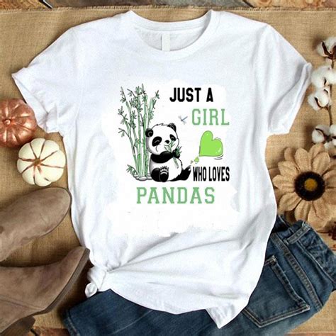 Just A Girl Who Loves Pandas Shirt Hoodie Sweater Longsleeve T Shirt