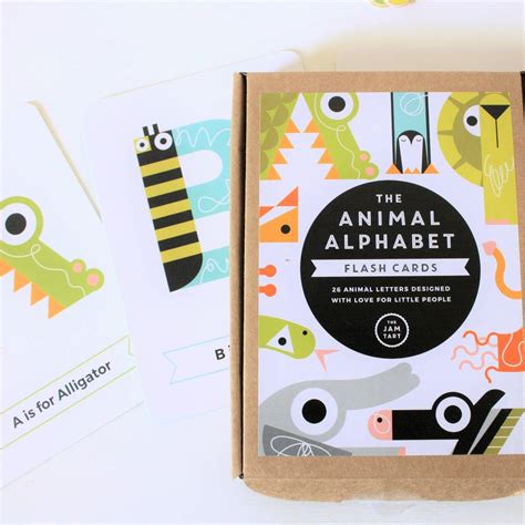 It includes 100 animals (with corresponding picture on the back of each card). Animal Alphabet Flash Cards By Norse Folk | notonthehighstreet.com