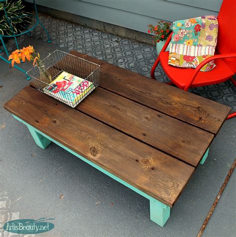 Diy rustic pallet coffee table. DIY build it yourself Vintage Farmhouse Style Coffee Table ...