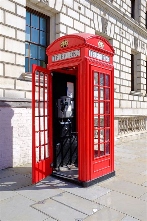 Red Telephone Box Westminster London Postcard Red