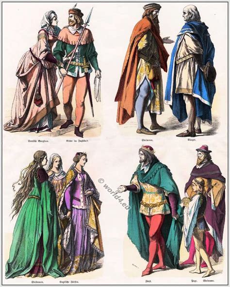 The History Of Costumes From Ancient Until 19th C Medieval Clothing