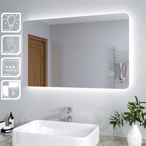 Illuminated Bathroom Mirror Illuminated Bathroom Mirror 70cm X 50cm Exclusive Mirrors