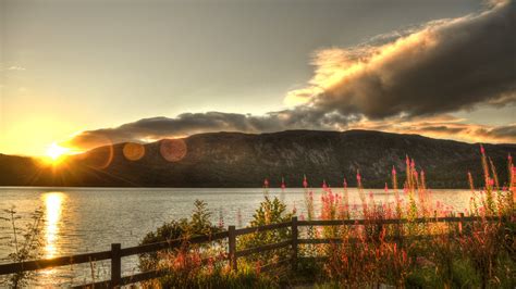 Desktop Wallpaper Sunset Loch Ness Lake Hd Image Picture Background